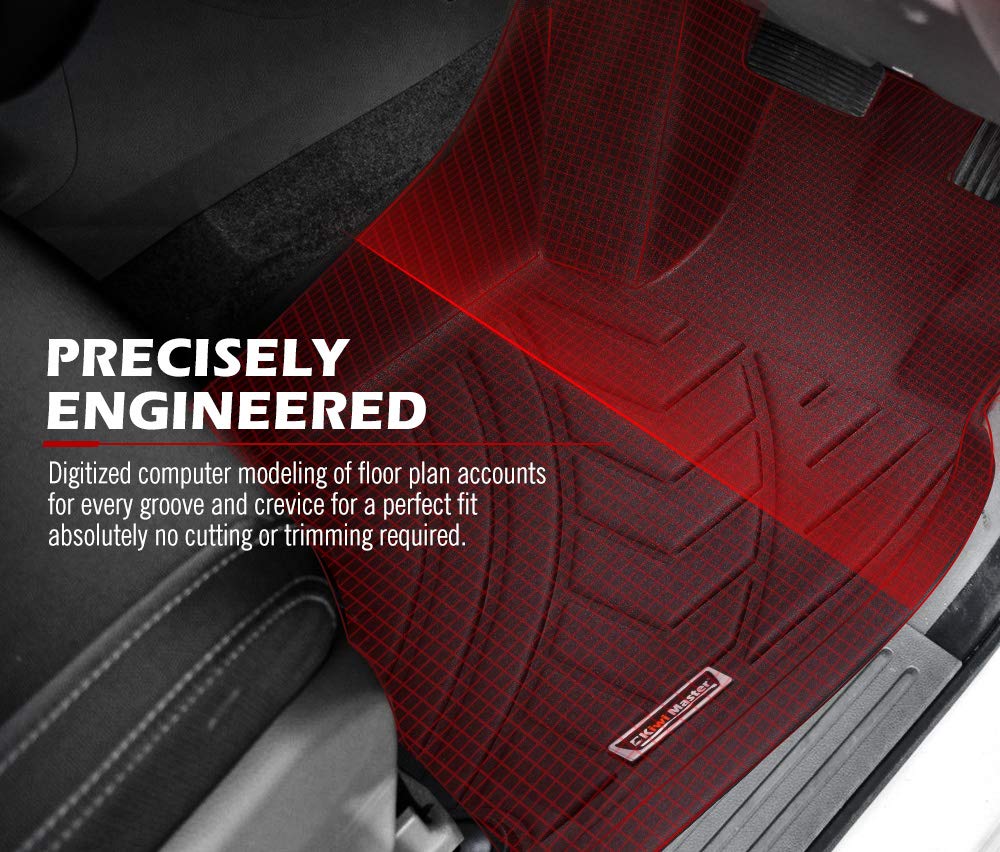 Custom Fit Car Floor Mats for Pajero Sport 2015-2023 - Black - Laser Measured TPE, Raised Edge, 3 Piece Set