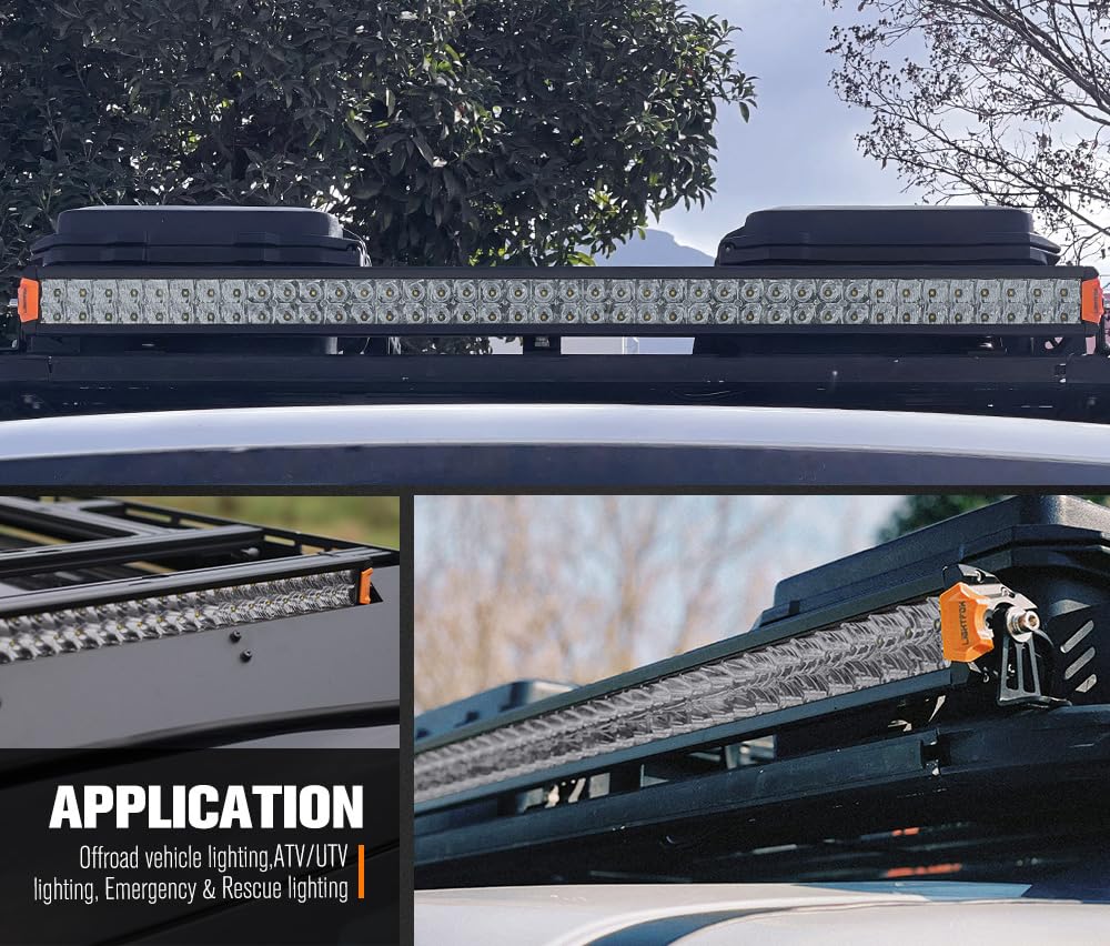 LED Light Bar 40 Inch Dual Row - 240W 18040 Lumens - Spot Flood Combo, IP68, Die Cast Aluminium, Oslon LEDs