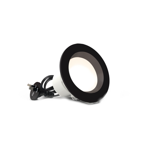 HPM Zyla 70mm Black LED Tri-Colour Recessed Downlight, 5W 606lm DLI70TRIBL