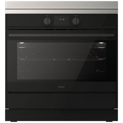 Haier 90cm Electric Freestanding Induction Oven 149L - Black, Air Fry, Steam Bakery, Five Zones - HOR90S11IBX2