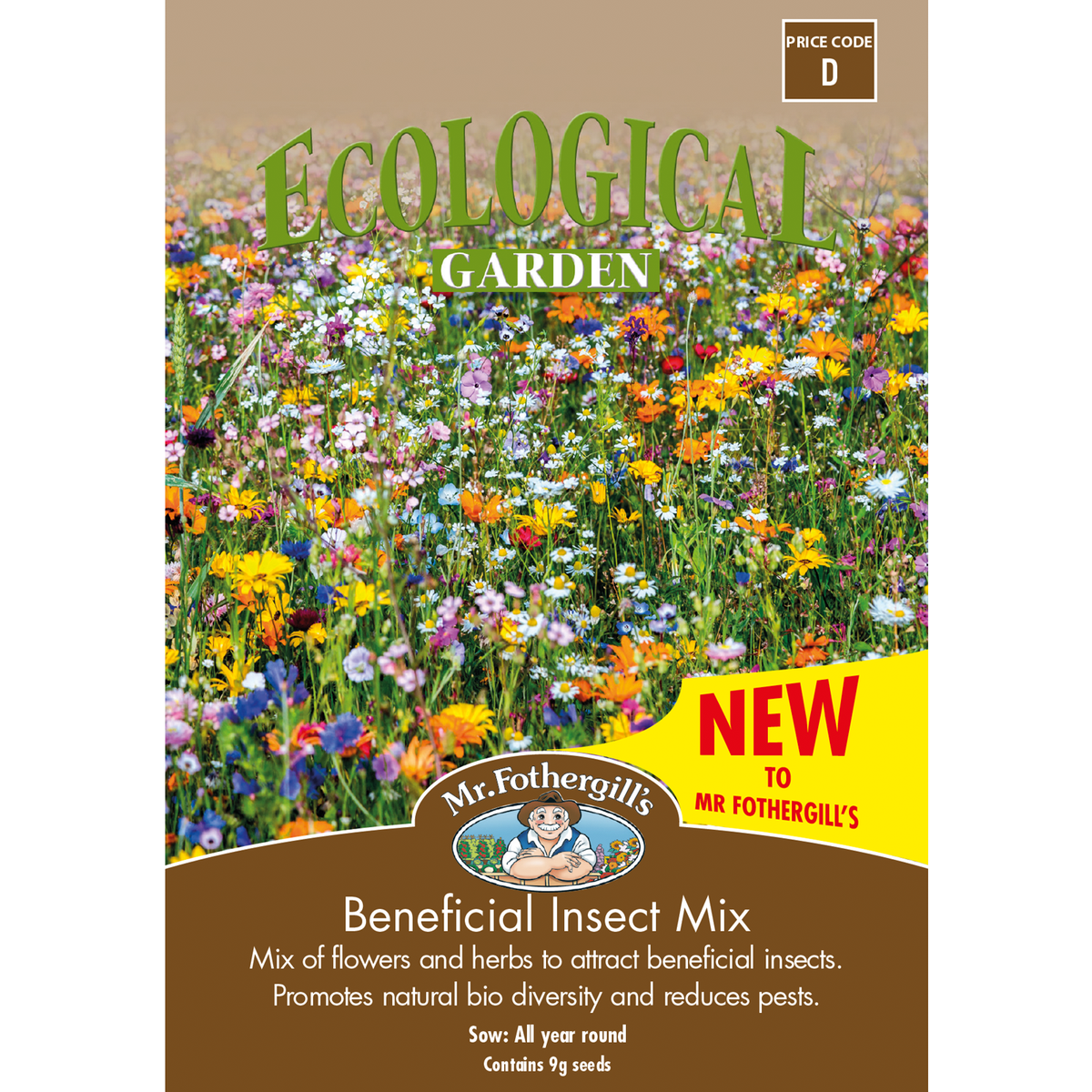 Mr Fothergill's Beneficial Insect Mix - 10m² Seed Mix - Attracts Beneficial Insects - SuperSaverAU - view 1