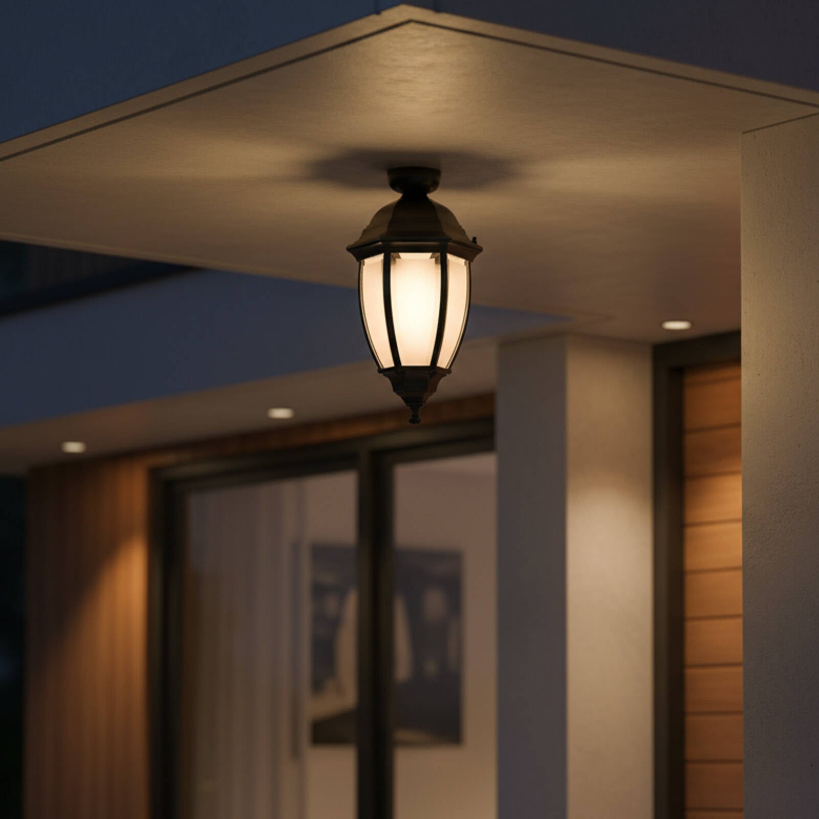 Brilliant Lighting Cambridge DIY Black Ceiling Mount Coach Light B22 Outdoor 17423/06