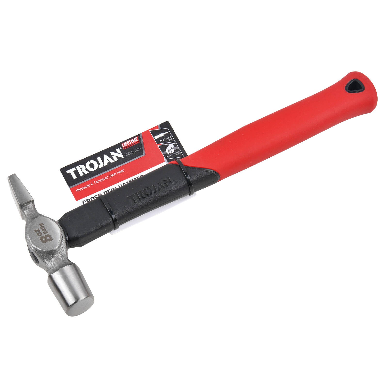 Trojan 8oz 225g Fibreglass Cross Pein Hammer