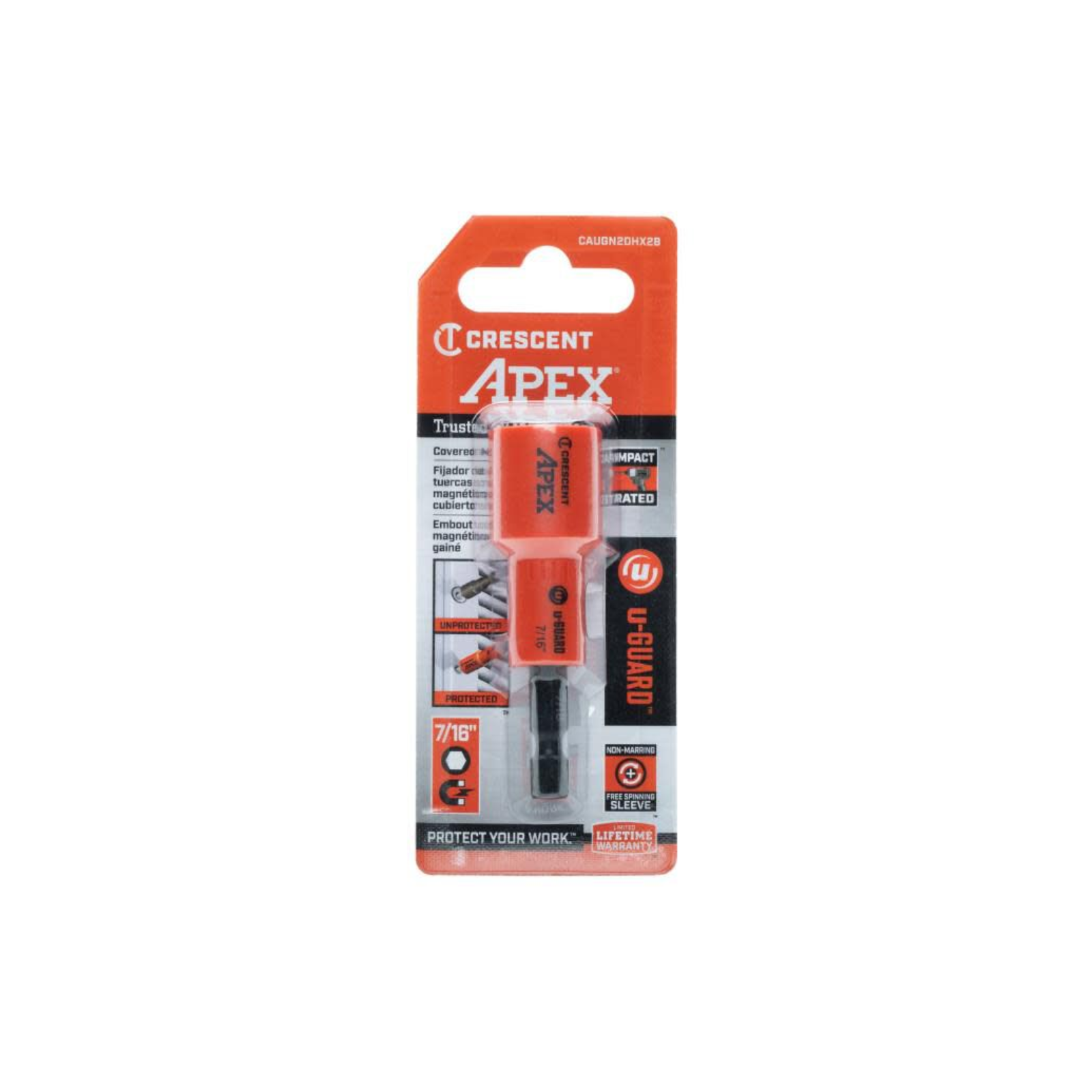 Crescent APEX u-GUARD Magnetic Nutsetter 7/16" Cr-Mo Covered Non-Marring