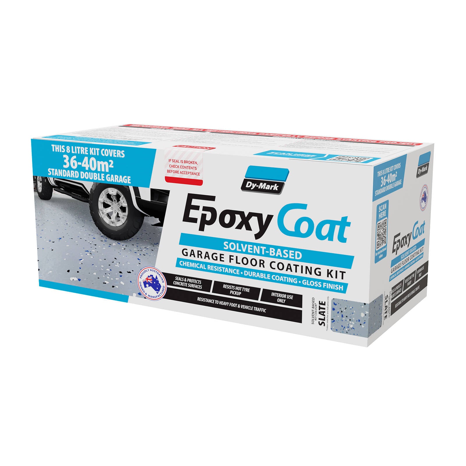 Dy-Mark Epoxy Coat Garage Floor Kit 8L Slate Concrete Floor Paint Indoor