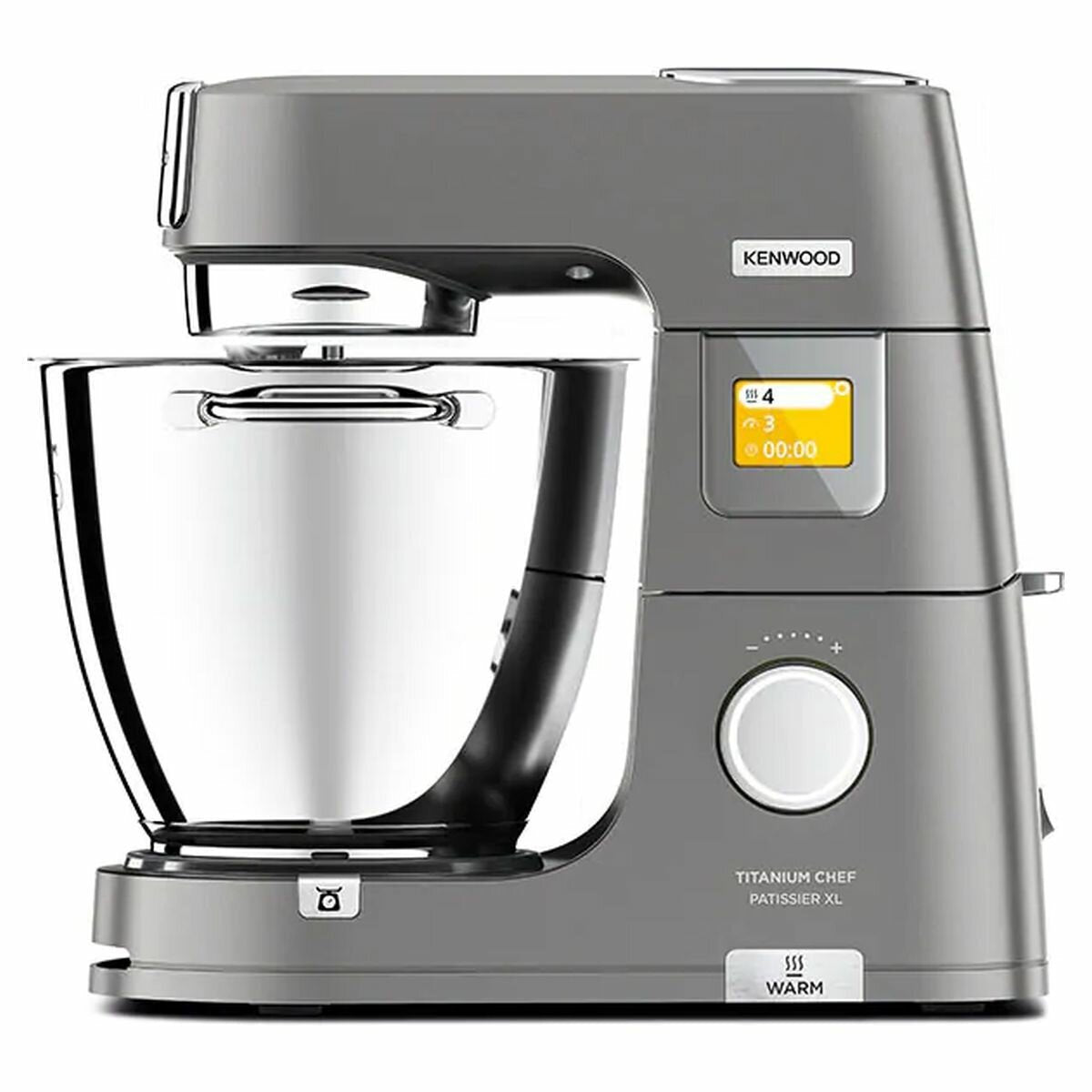 Kenwood Titanium Chef Patissier stand mixer 1400W - LightLift head, BowlBright light, silver - KWL90004SI