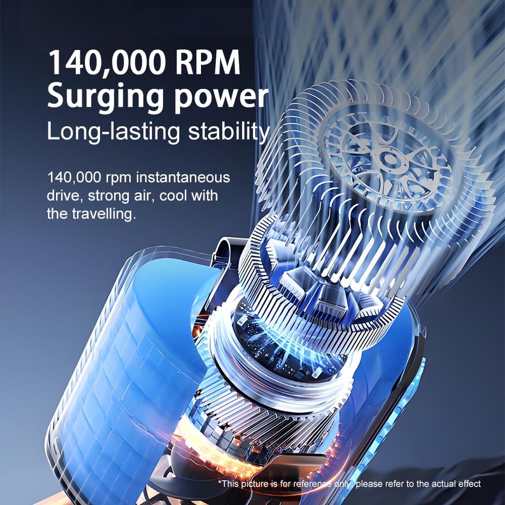 4-in-1 Cordless Air Duster and Vacuum - 140,000 RPM