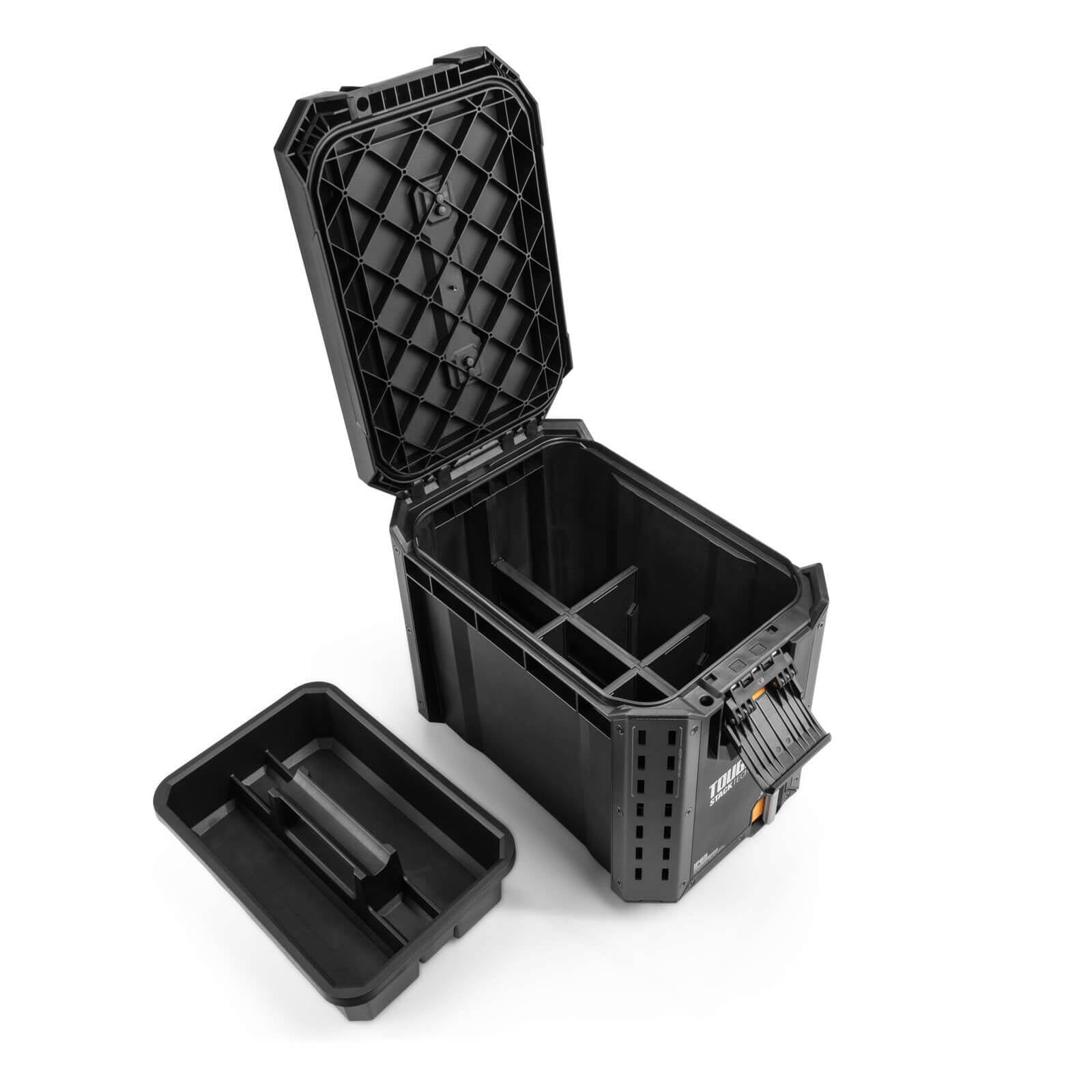 ToughBuilt StackTech Compact Tool Box - Lockable Organiser with Removable Tray