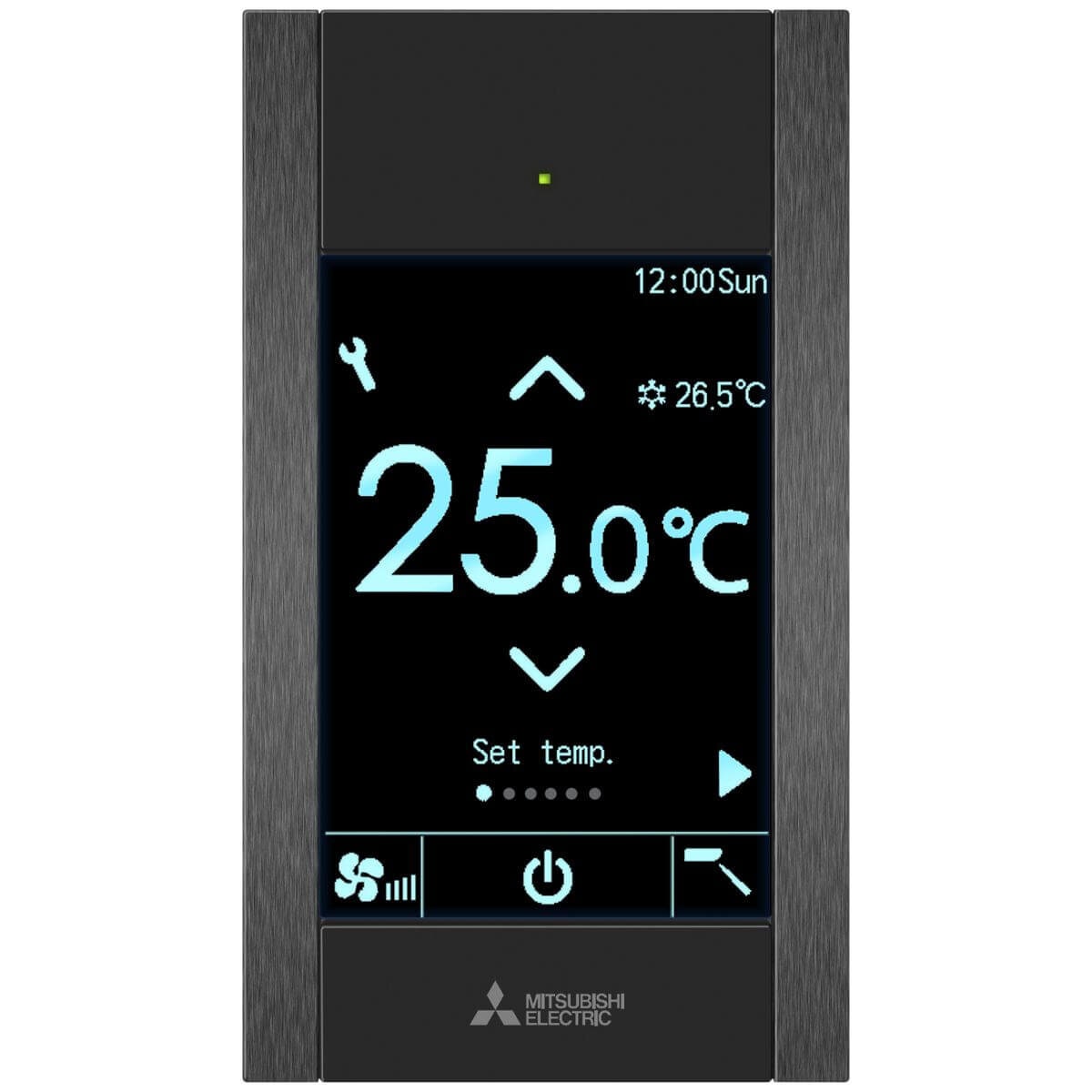 Mitsubishi Electric Touch Remote Controller - Premium Black, Full Colour LCD Touch Display - PAR-CT01MAA-PB