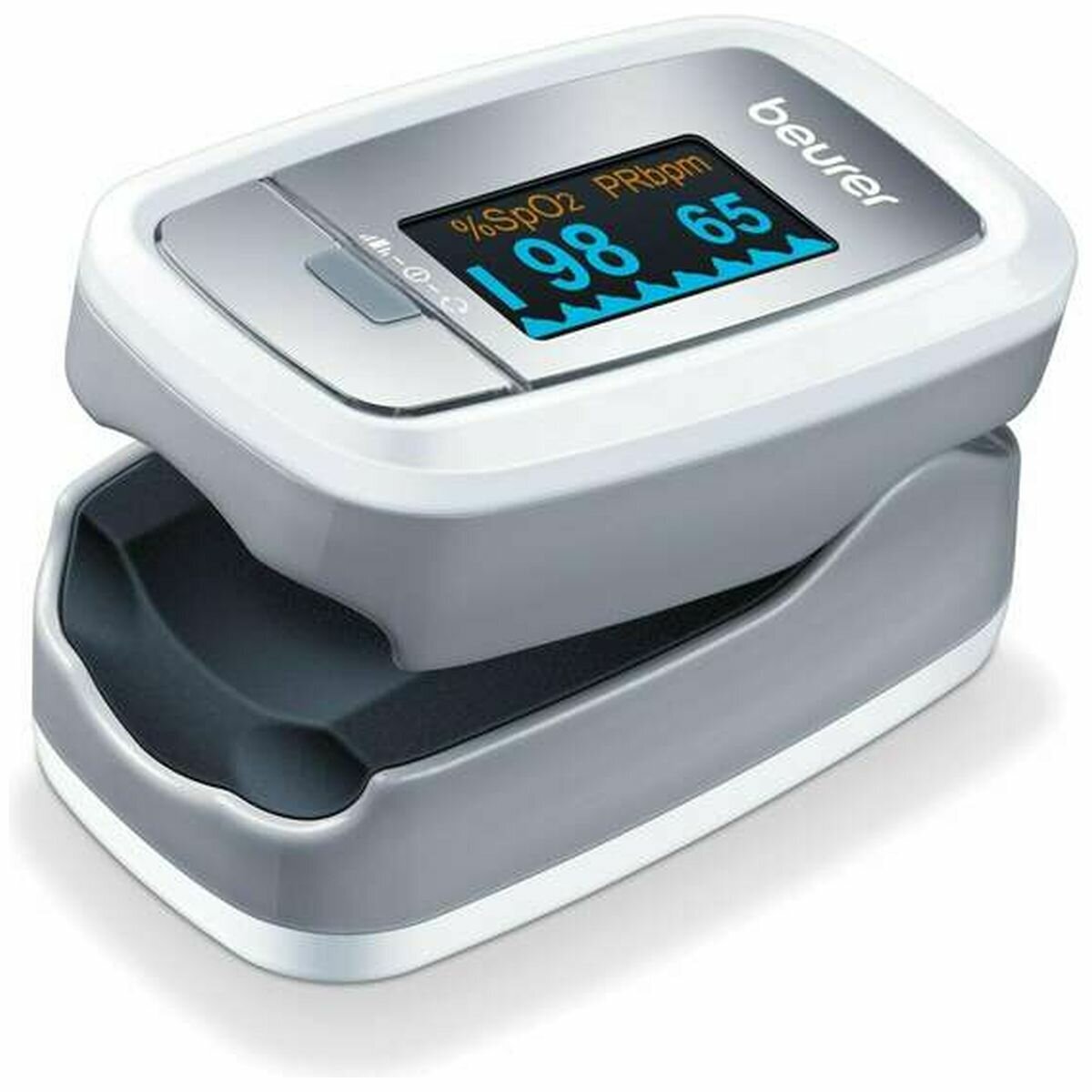 Beurer PO 30 pulse oximeter - SpO2 and heart rate display, colour display with 4 views, white - PO30