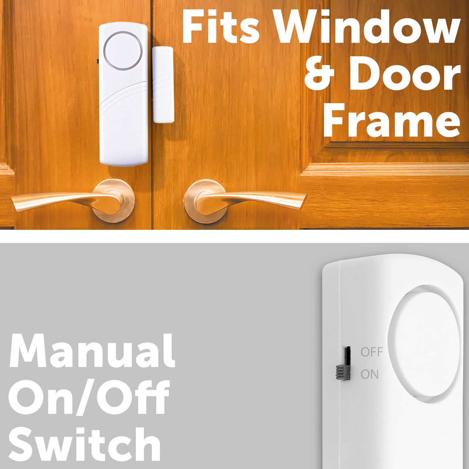Arlec Window and Door Magnetic Contact Alarm 4 Pack 90dB AM129