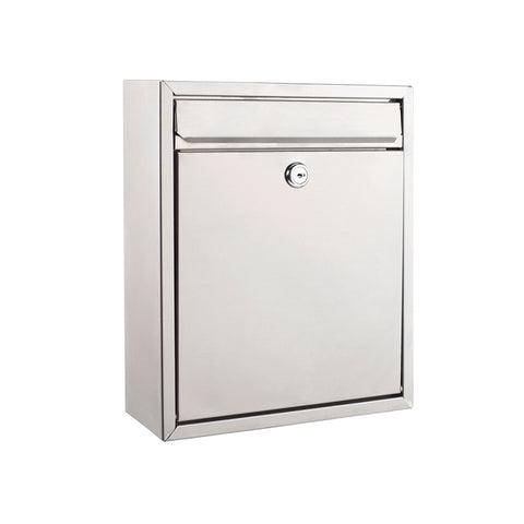 Sandleford Napoli Stainless Steel Wall Mount Letterbox Lockable 260 x 310mm