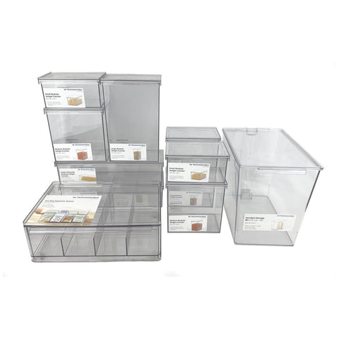 The Container Store 10 piece pantry pack 1 - Modular airtight canisters - Clear PET - VTCS-PANTRY-P1