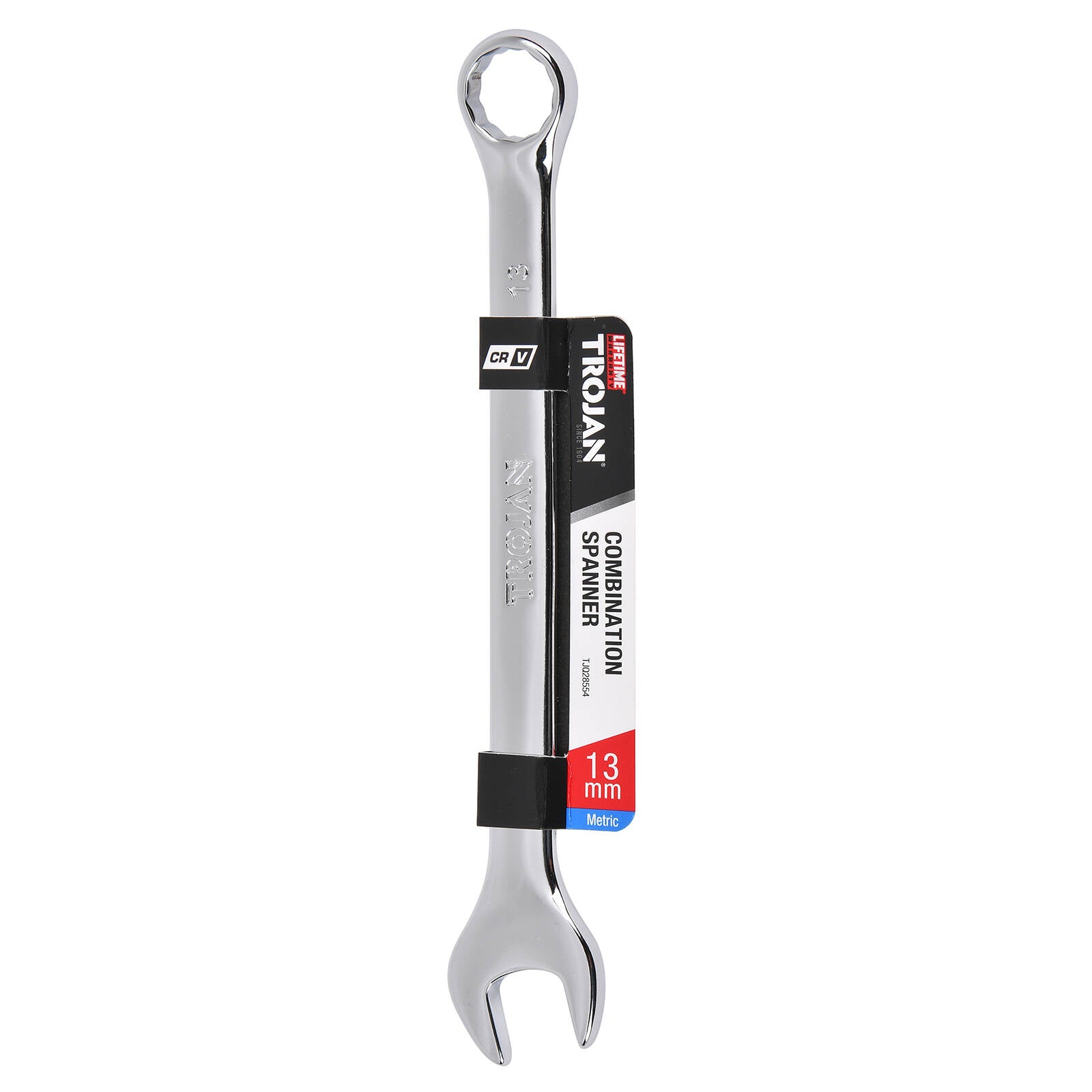 Trojan 13mm Combination Spanner Chrome Vanadium 12 Point Ring & Open End
