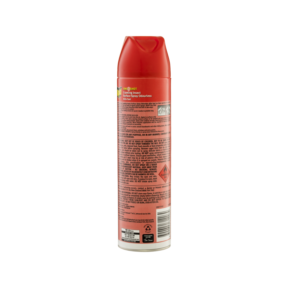 Raid One Shot Pest Spray - 450g - Aerosol - Odourless Fast Killing - SuperSaverAU - view 2