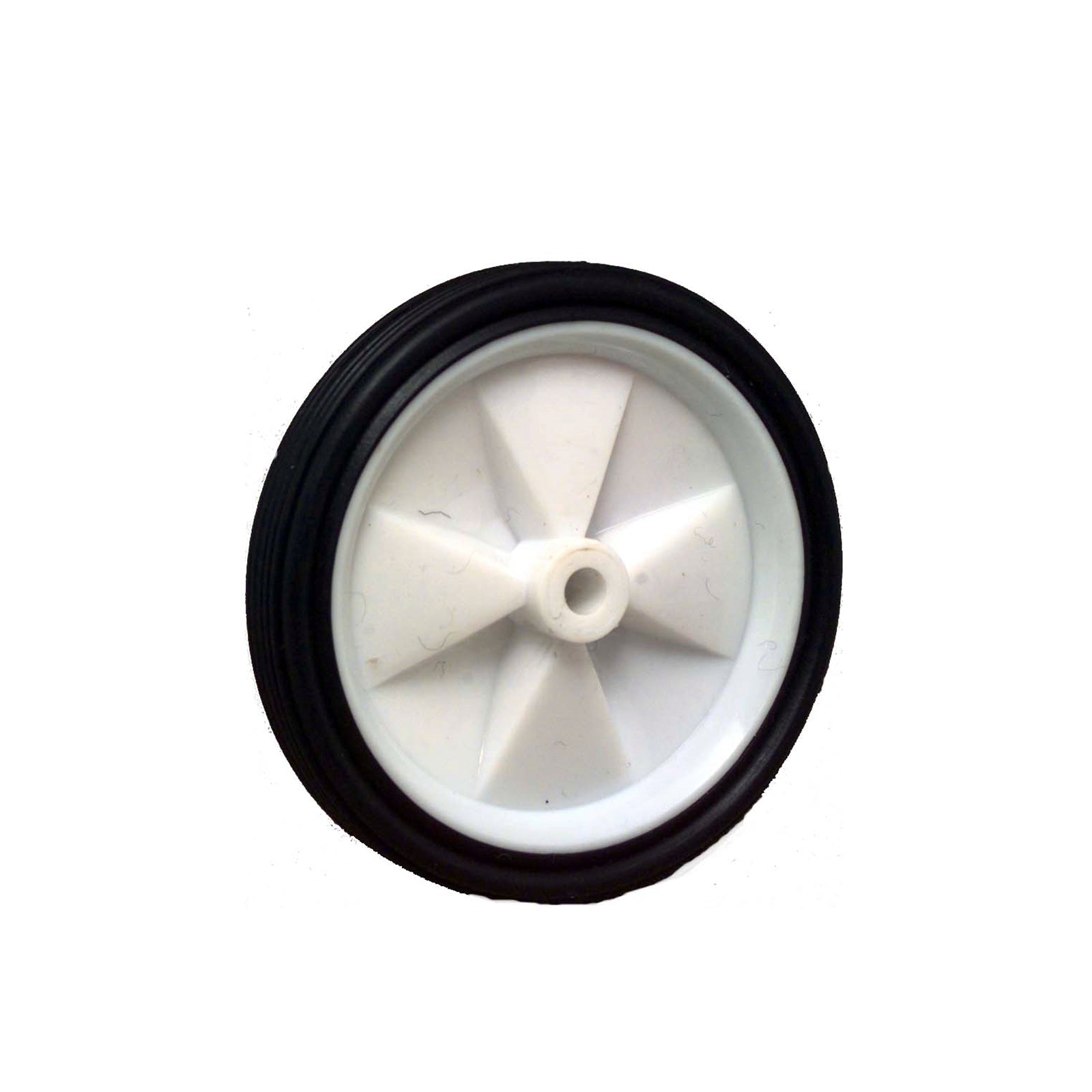 Move It 100mm White Plastic Centre Wheel with Rubber Tyre, Solid, 30kg Load
