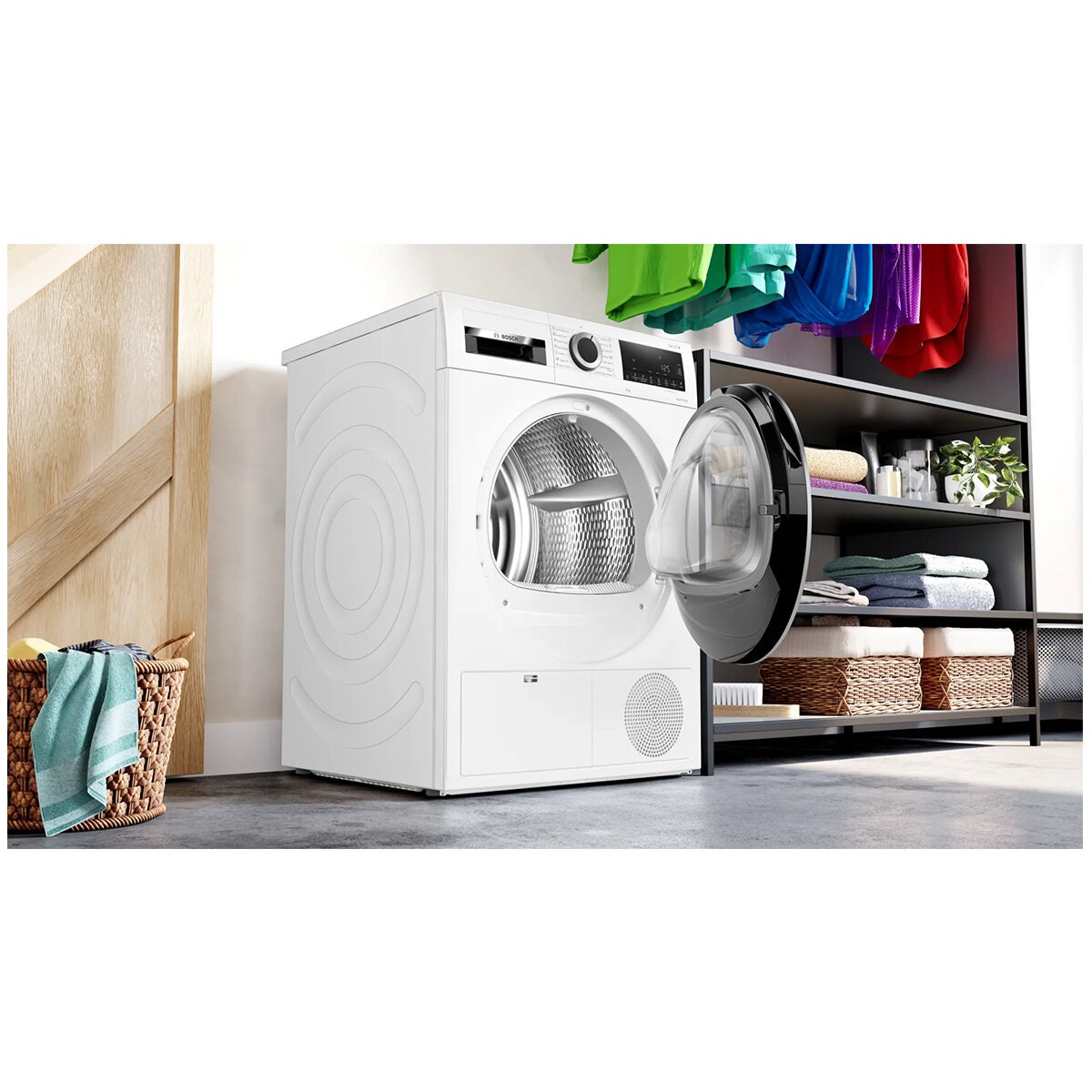 Bosch Series 6 9kg Heat Pump Dryer - 7 Star Energy Rating, ActiveAir, Quick 40 Minute Cycle - WQG24200AU