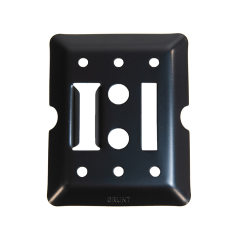 Grunt E Track Versatile Fixing Plate - 130mm x 14mm x 160mm - Black - 550kg Capacity - SuperSaverAU - view 1