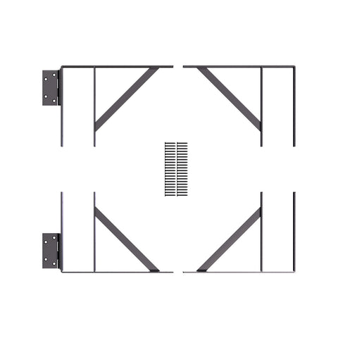 Peak Products 1500mm Black Matte Heavy-Duty Steel Fence Gate Assembly Bracket Kit - To Suit 750mm Gates - SuperSaverAU - view 1