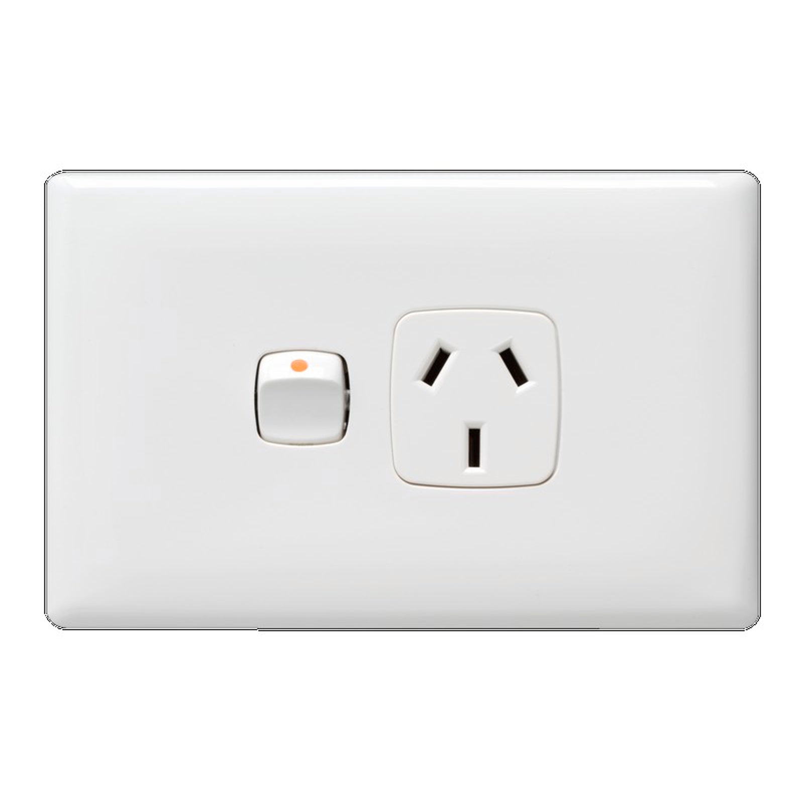HPM LINEA Single Powerpoint 10A 240V White Slim Profile CDLN787WEWE