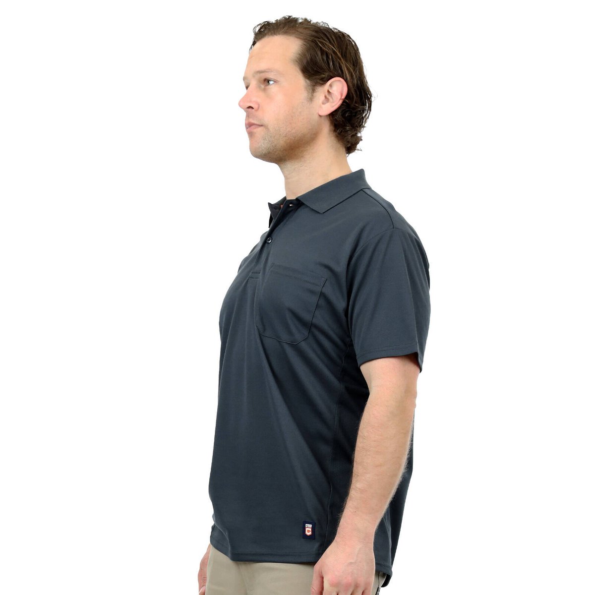 Citeco Men's Grey Dry Fit Short Sleeve Polo Polyester - X-Large