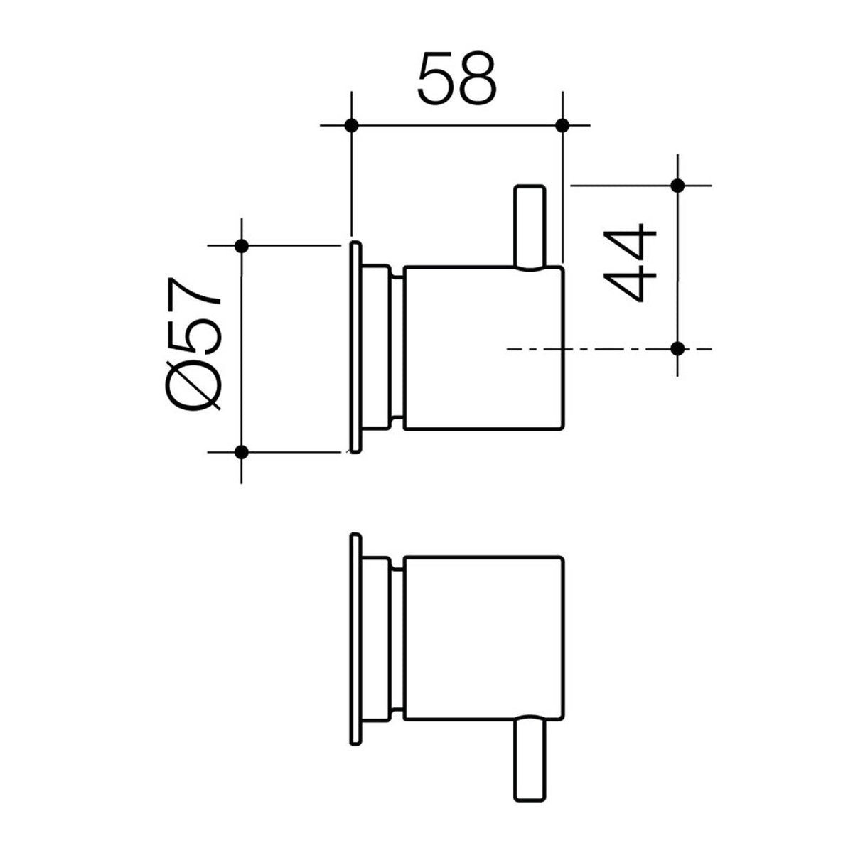 Caroma Luna Lever Wall Top Assemblies Chrome Lead Free Brass WaterMark Certified