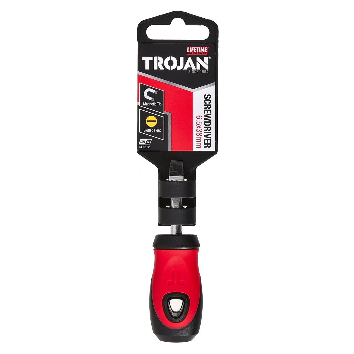 Trojan 38mm No 6 Slot Screwdriver - Magnetic Tip - Red and Black - SuperSaverAU - view 5
