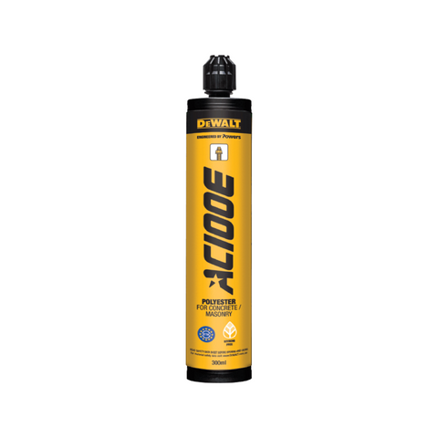 Dewalt AC100e Polyester Adhesive Anchoring System 300ml - 2-Component - SuperSaverAU - view 1