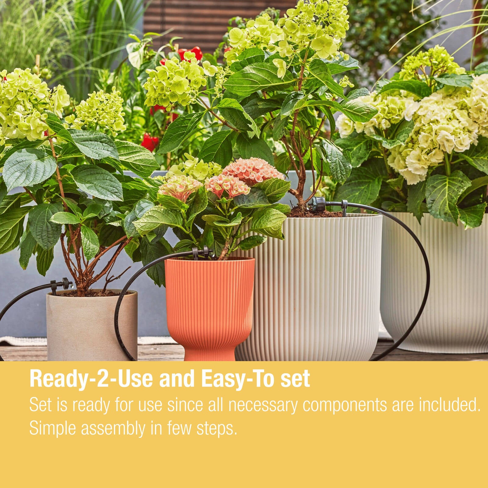 GARDENA Micro Irrigation Balcony Set for 15 Plants Black High-Impact Plastic