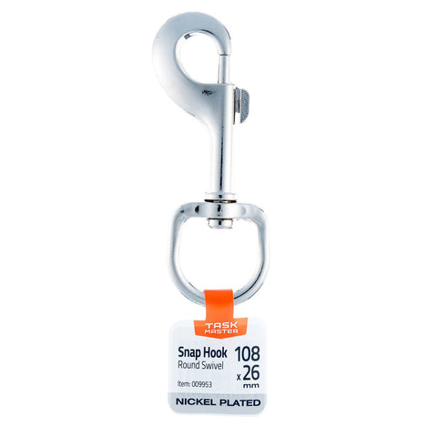 Taskmaster 108 x 26mm Nickel-Plated Swivel Snap Hook