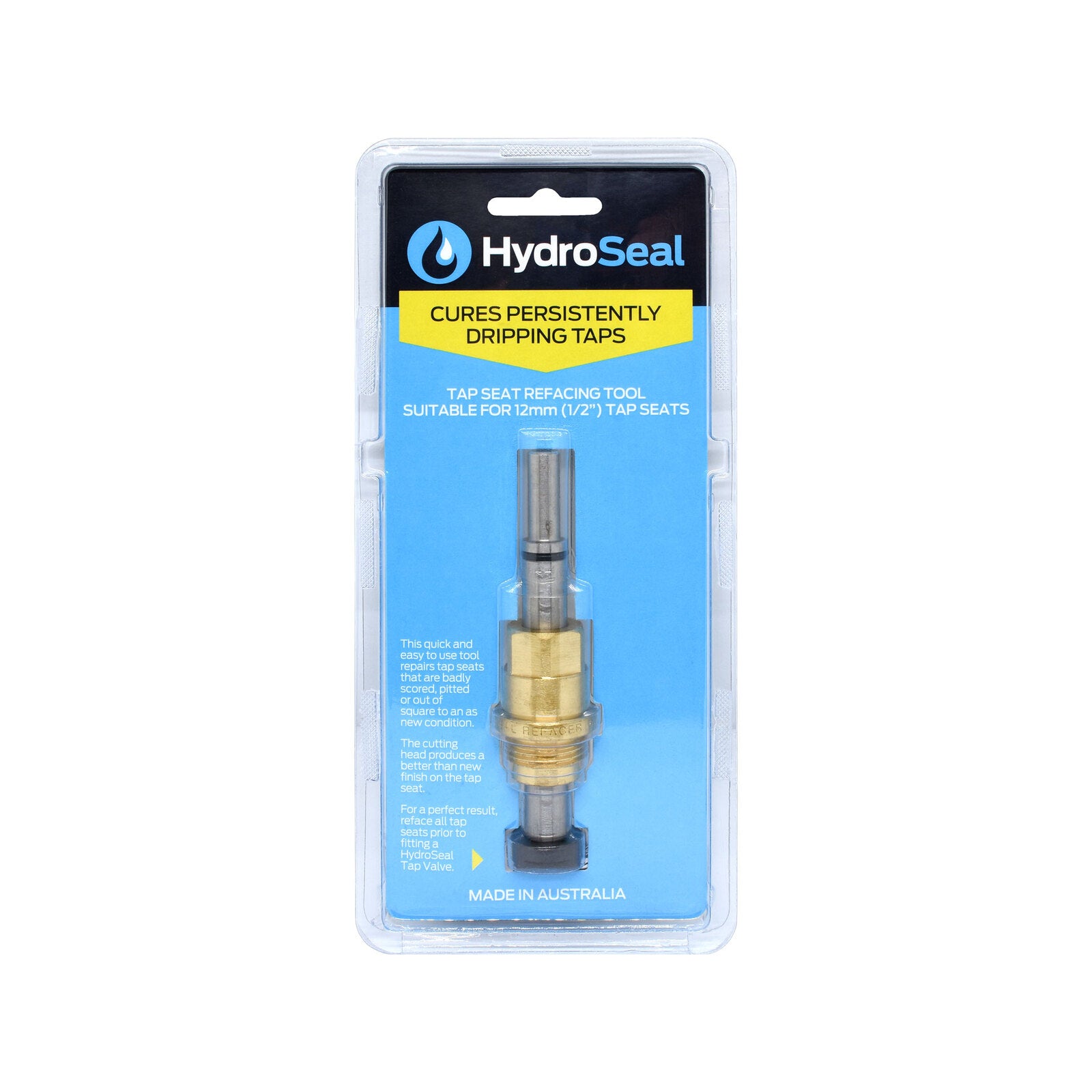 HydroSeal 12mm Tap Seat Refacing Tool Brass and Stainless Steel