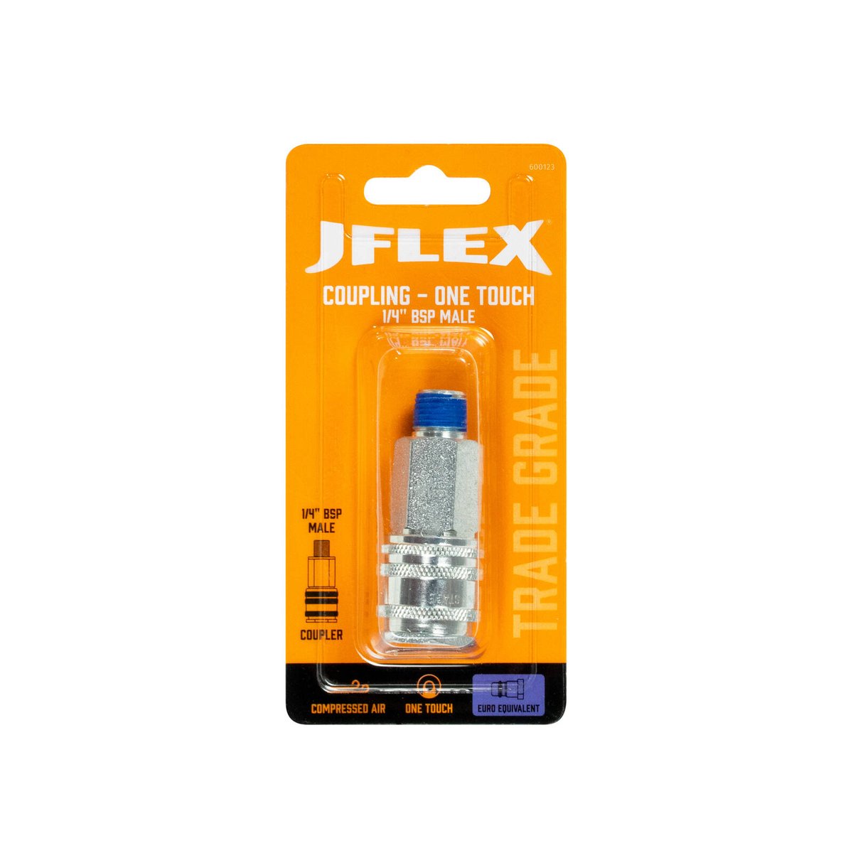 JFLEX 1/4" BSP Male Euro Style Coupling, CEJN Equivalent