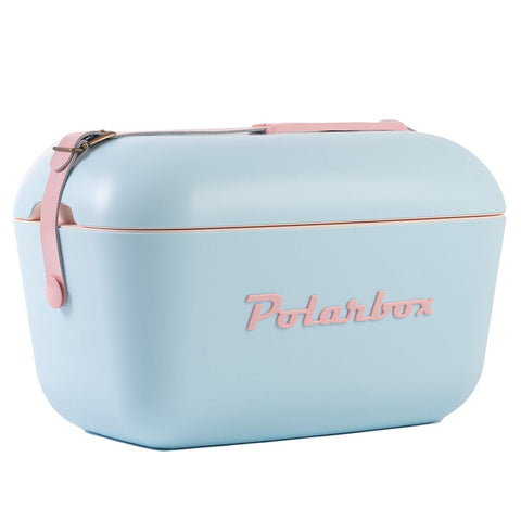 Polarbox Pop 20L Cooler - Sky with Rose Logo and Strap - Thermal Insulation - PLBP20SR