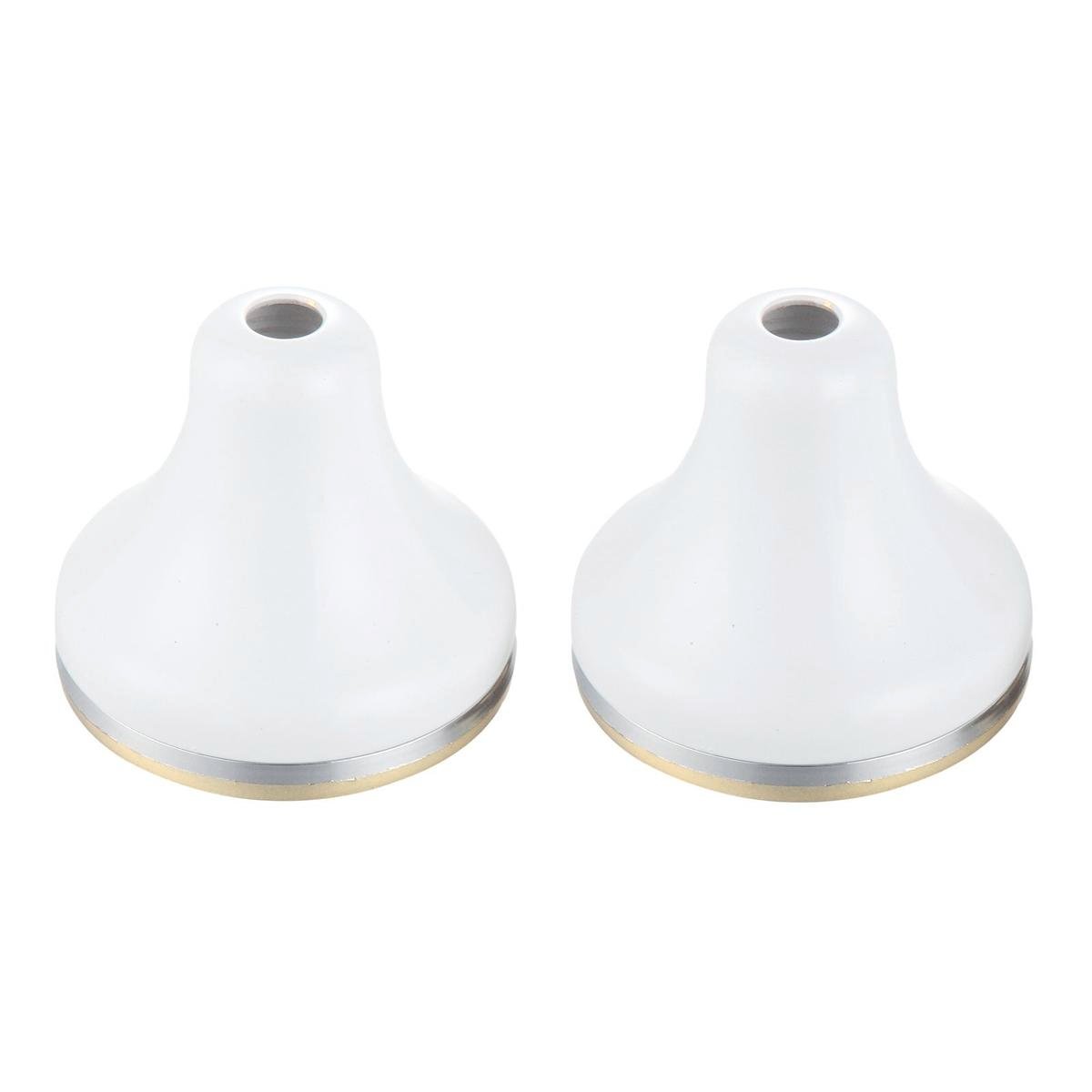 Shaw Mason Wall Flange - 65mm x 65mm - Brass - White - 2 Pack - SuperSaverAU - view 1