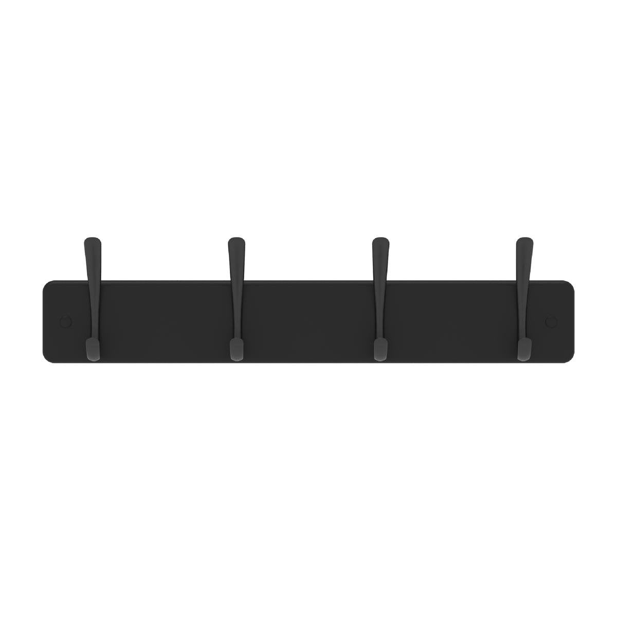 Mode Hat And Coat Rack - 4 Black Hooks - Durable Black Board - Functional - SuperSaverAU - view 1