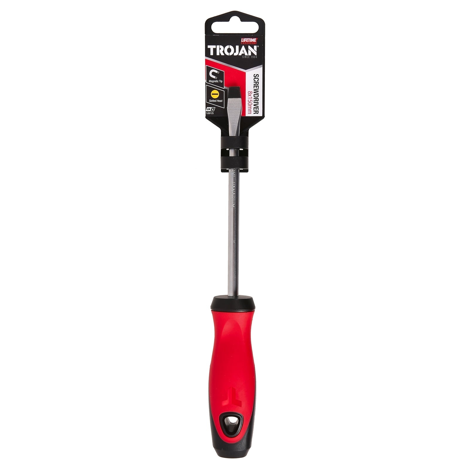Trojan 150 x 8mm Slotted Screwdriver, CRV Shaft