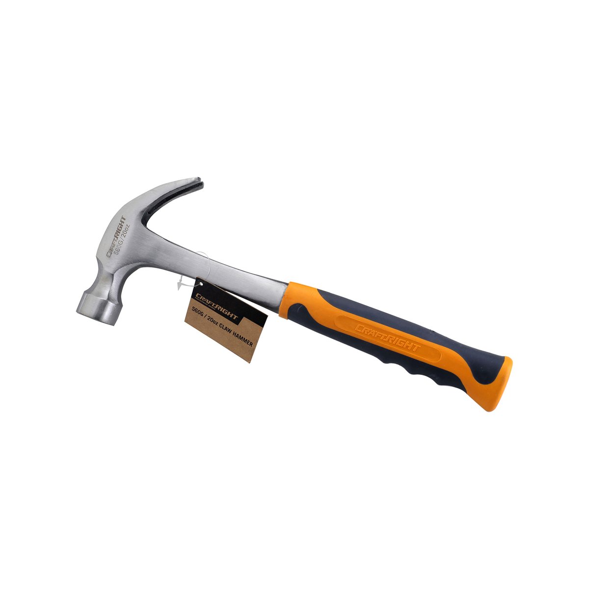 Craftright 20oz Solid Claw Hammer Carbon Steel 560g Head