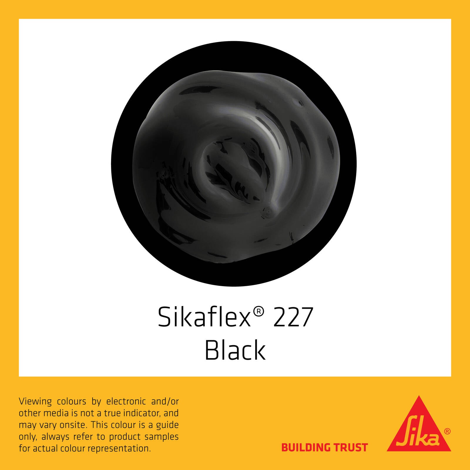 Sika 310ml Black Sikaflex-227 Automotive and Construction Sealant, Polyurethane