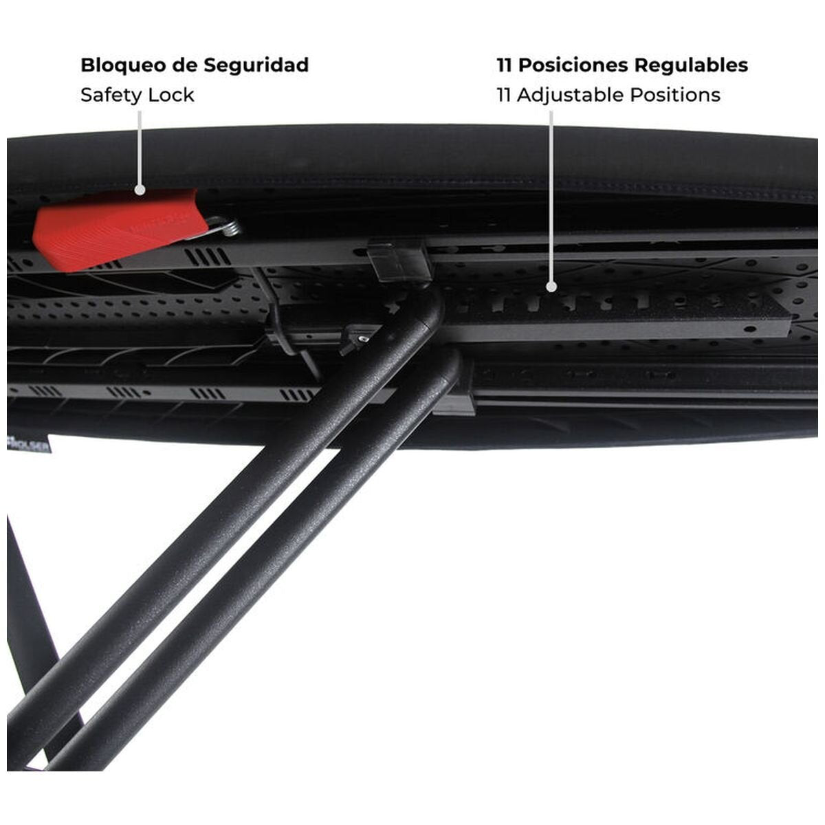 Rolser K-Surf folding ironing board - extra-large surface, 11 height positions - R-K07002-1023