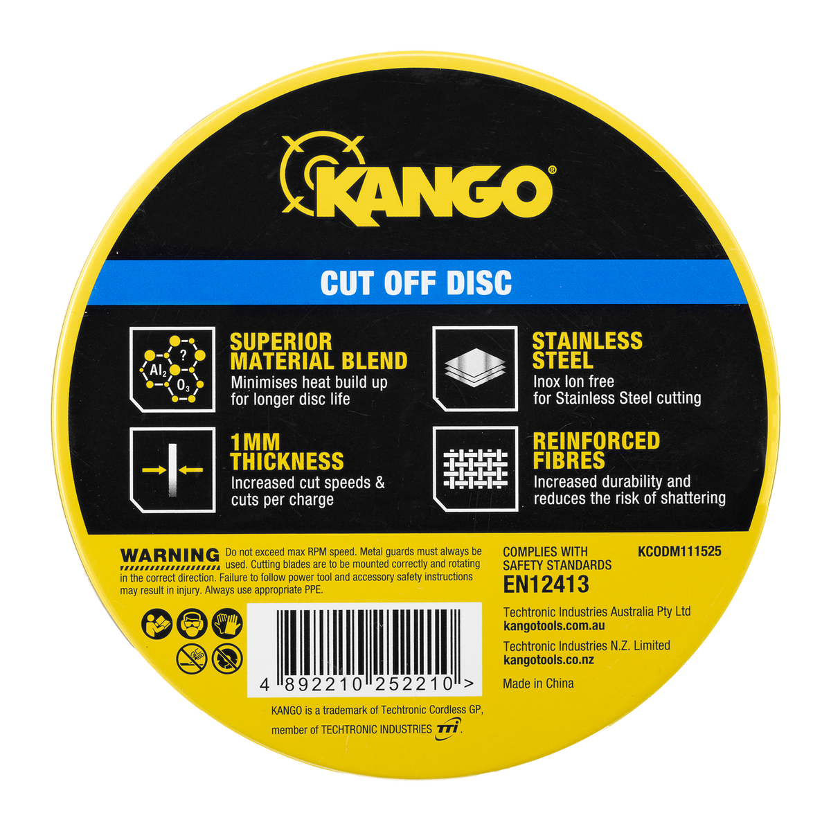Kango 115mm Metal Cut Off Discs - 25 Pack - Inox-Free - Durable - SuperSaverAU - view 4