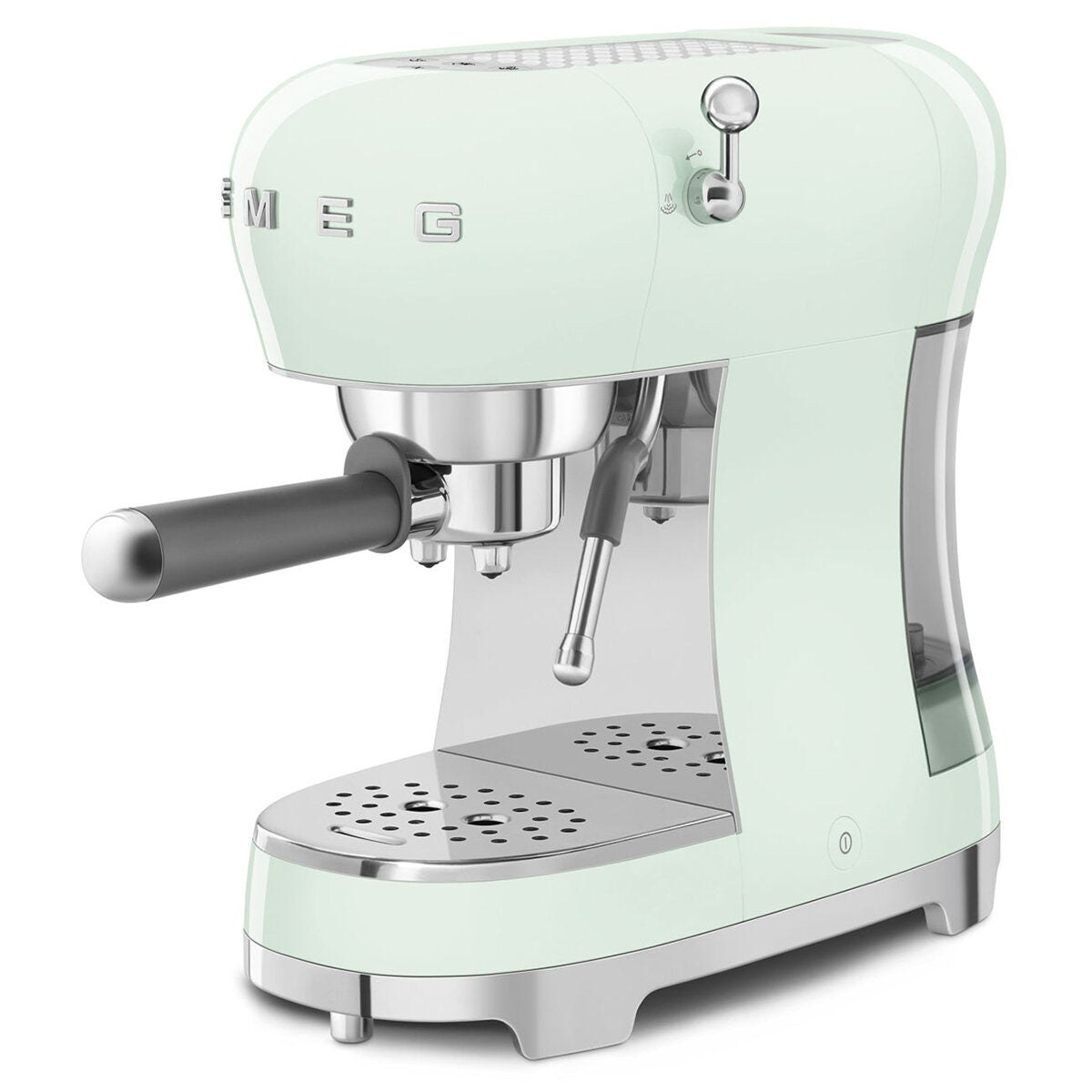 Smeg 50s Style Espresso Coffee Machine - 15 Bar, ThermoBlock, Steam Wand, Pastel Green - ECF02PGAU