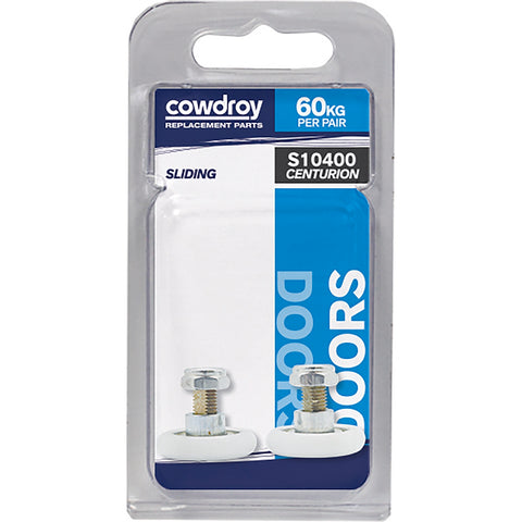 Cowdroy Centurion 100mm Steel and Nylon Sliding Door Wheel With Nut and Axle - 2 Pack
