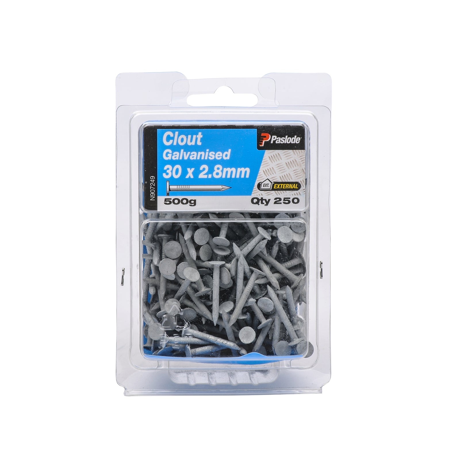 Paslode Galvanised Clouts 30 x 2.8mm 500g - 250 Pack