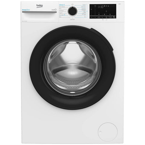 Beko 8kg Front Load Washing Machine - White, SteamCure Hygiene+, EnergySpin, ColdWash, Drum Clean - BFLB8010W