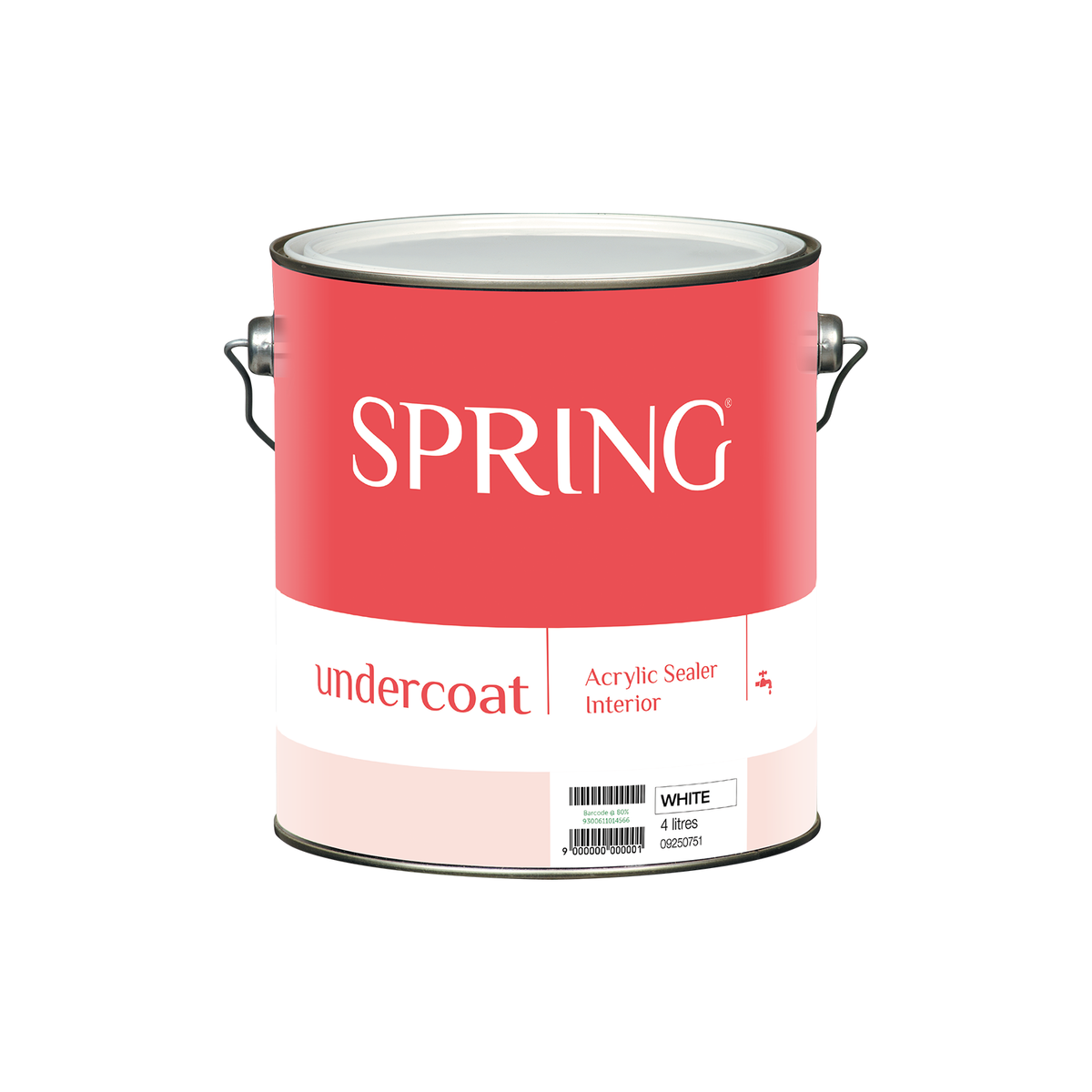 Spring Acrylic Undercoat Paint 4L White, Water Based, Interior & Exterior