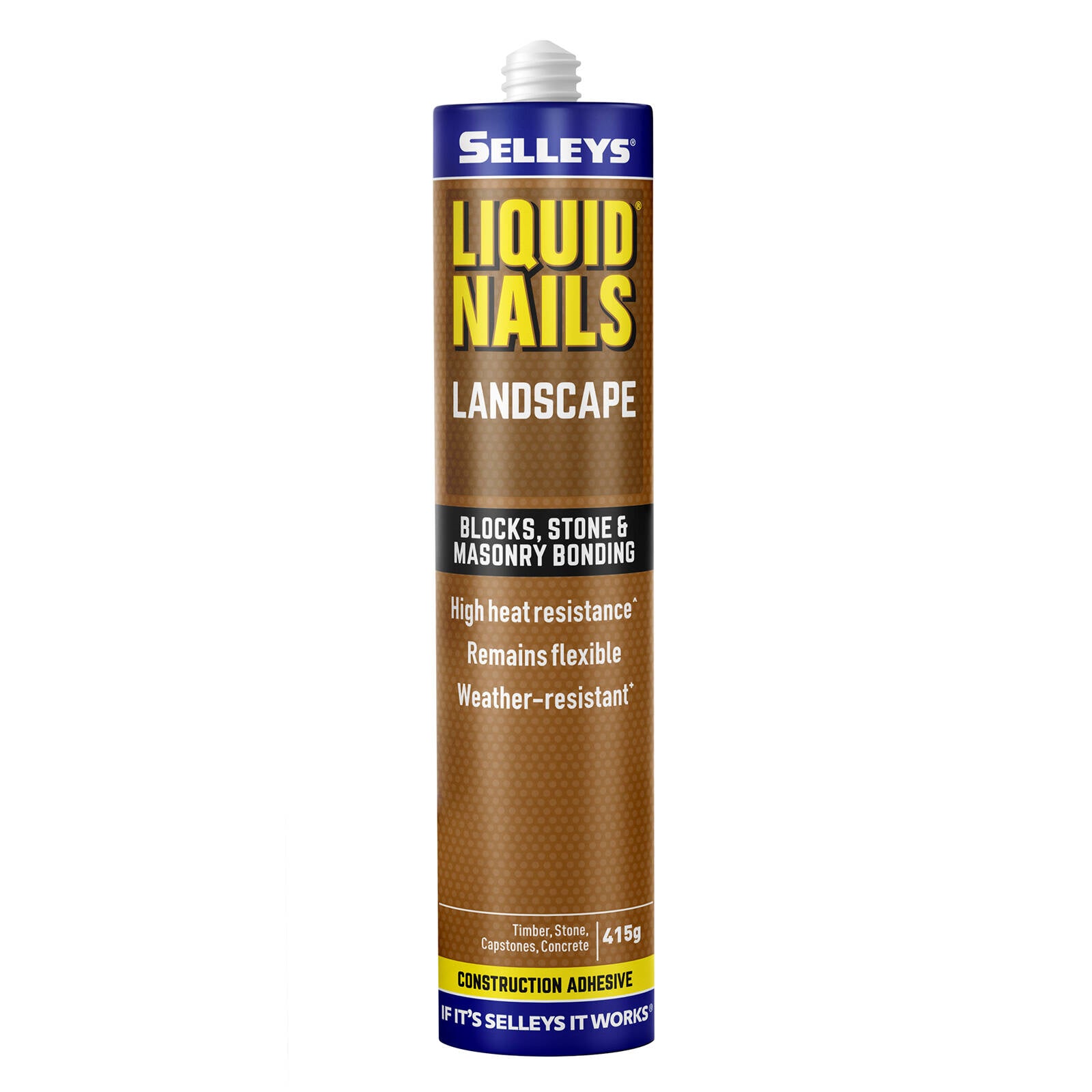Selleys Liquid Nails Landscape Stone and Concrete Adhesive Grey 415g