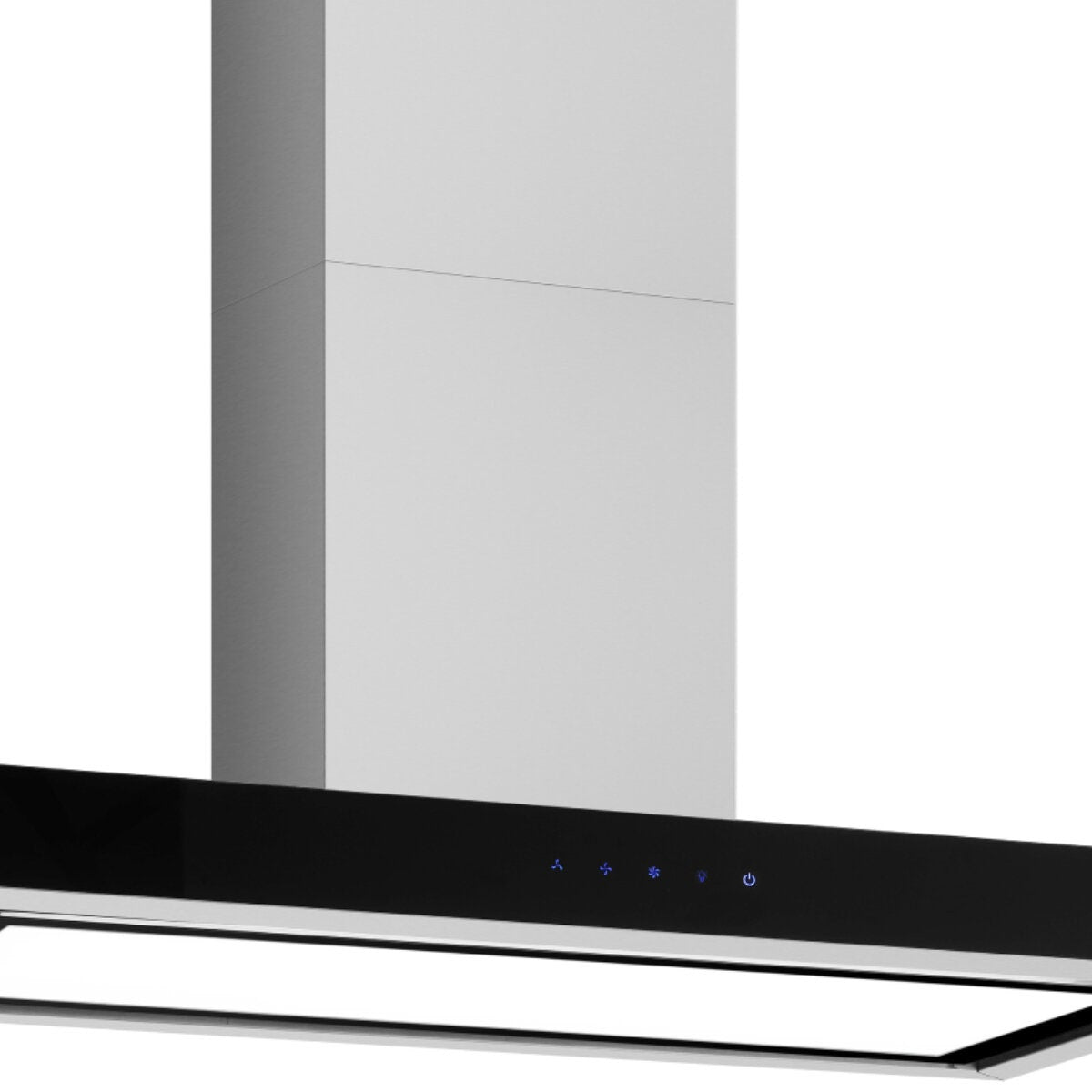 Glem Gas Quiet Air 120cm canopy rangehood - stainless steel, off-board motor, touch control - GQA120TBLED