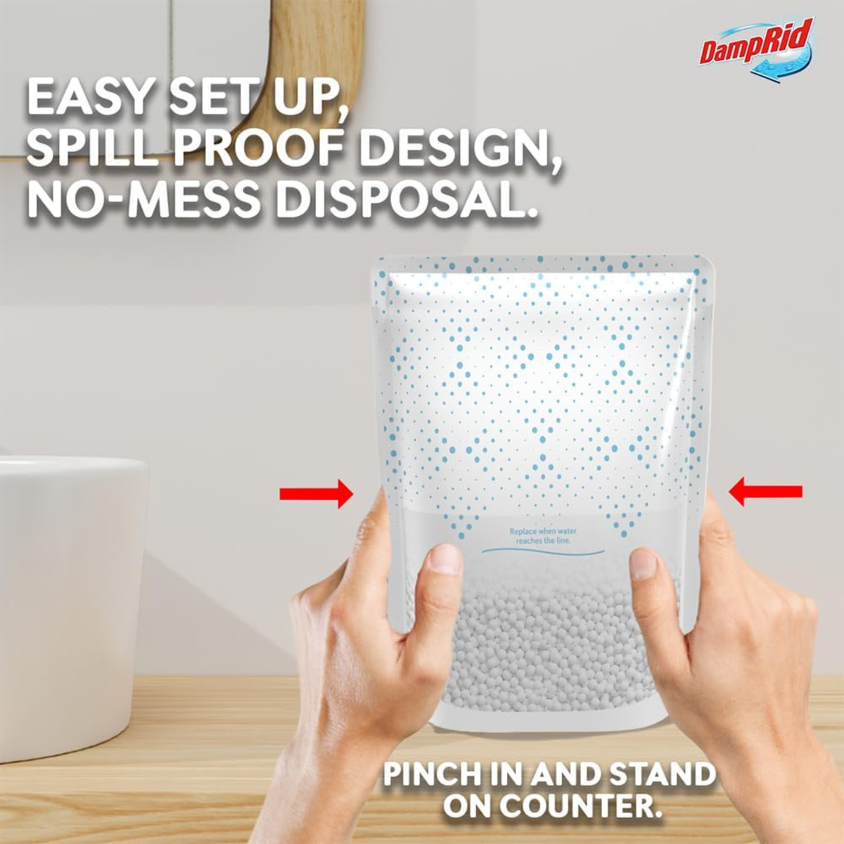 DampRid 1.24kg Moisture Absorber Refill, Odourless White Crystals, Prevents Mould & Mildew