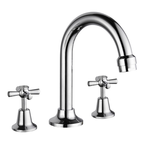 Estilo Chrome Brass Basin Set - 116mm Spout Reach, 9L/Min, WELS 3 Star