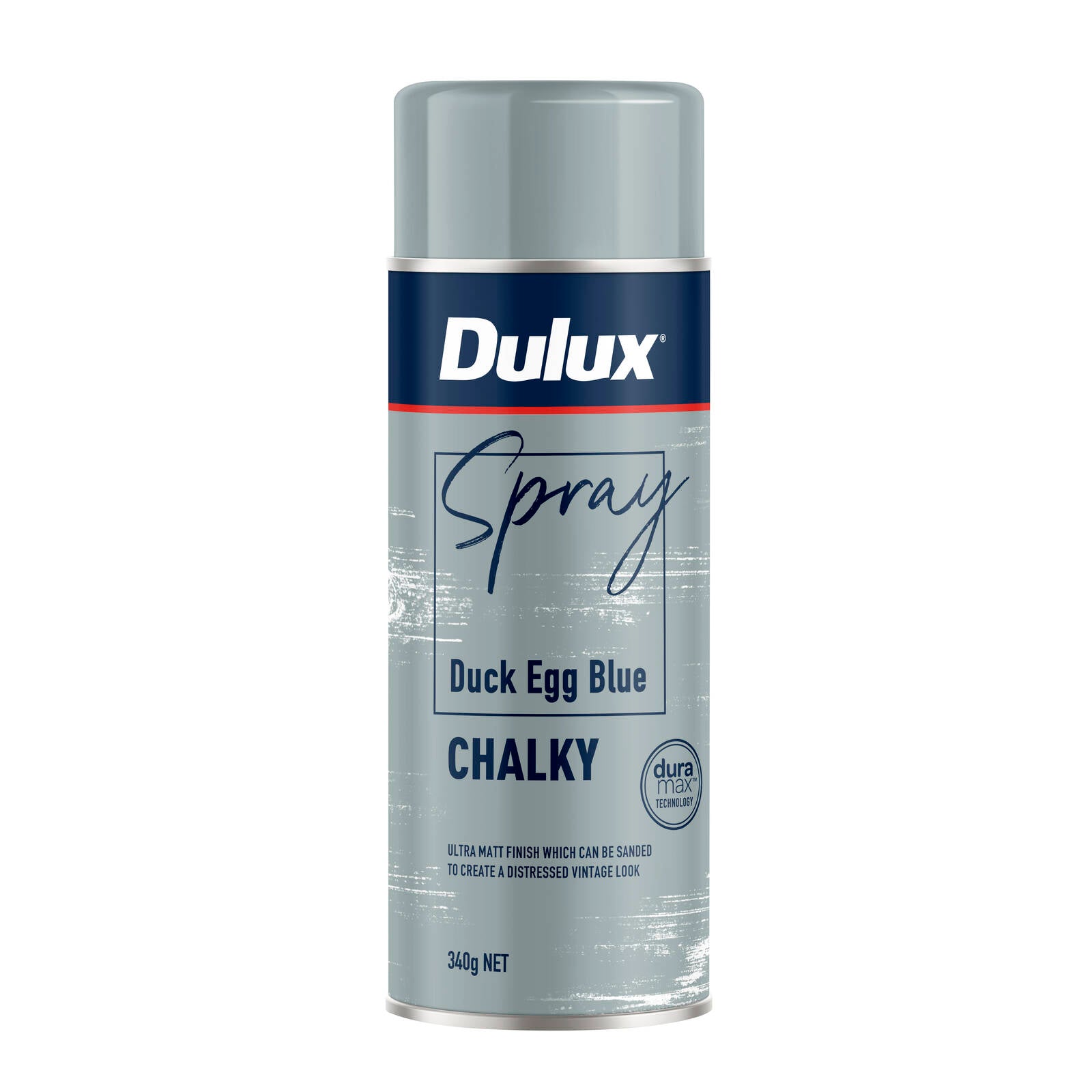 Dulux Chalky Classic 340g Duck Egg Blue Spray Paint, Matte Chalk Finish for Furniture & Decor